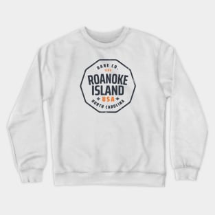 Roanoke Island, NC Summertime Vacationing Memories Badge Crewneck Sweatshirt